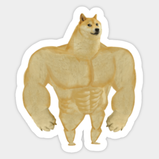 Swole Doge Stickers Teepublic