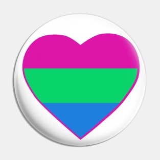 Pride Flag Heart Polysexual Pin