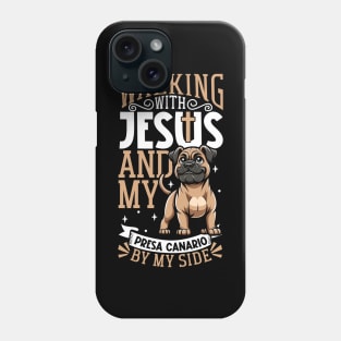 Jesus and dog - Dogo Canario Phone Case