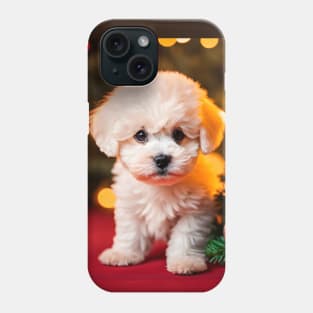 Cute Bichon Frise Puppy Dog Christmas Phone Case