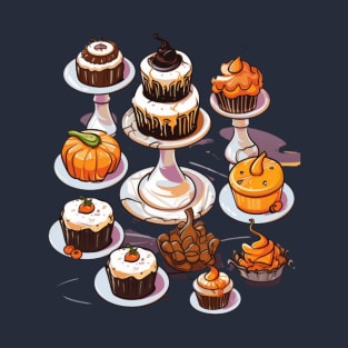 Enchanting Eats Delight in a Halloween Dessert Journey T-Shirt