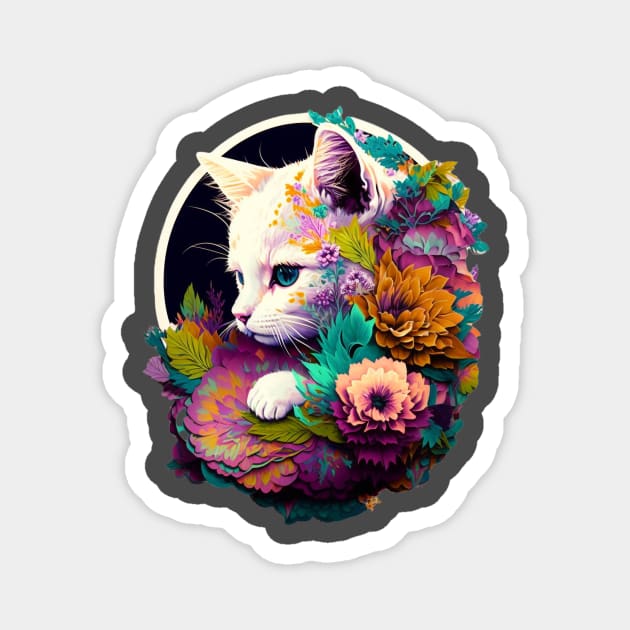 Use KITTEN FROM FLOWERS To Make Someone Fall In Love With You Magnet by HappysSpace