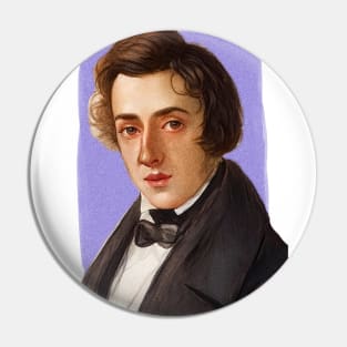 Polish Composer Frédéric Chopin illustration Pin