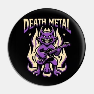 Death Metal Satanic Baphomet Cat Pin