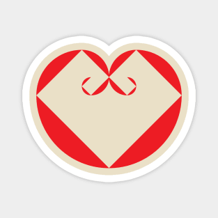 Apple heart geometric Magnet