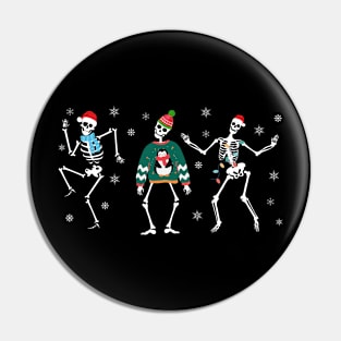 Dancing Skeletons Christmas Pin