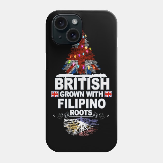 British Grown With Filipino Roots - Gift for Filipino With Roots From Philippines Phone Case by Country Flags