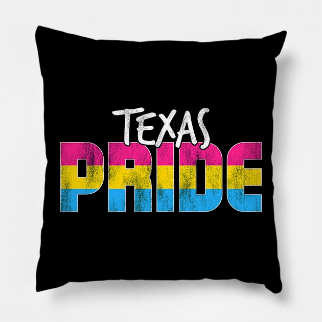 Texas Pride Pansexual Flag Pillow by wheedesign