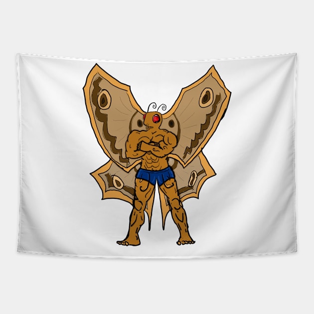 Buff Mothman - No Background Tapestry by KatsMind