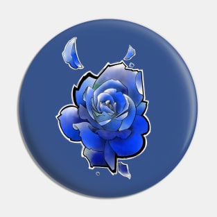 royal blue rose Pin