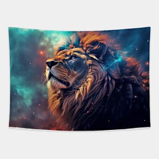 Lion Wild Animal Majestic Wilderness Surrealist Tapestry