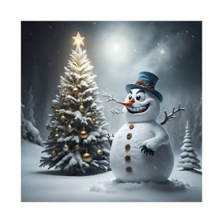 Scary smiling snowman T-Shirt