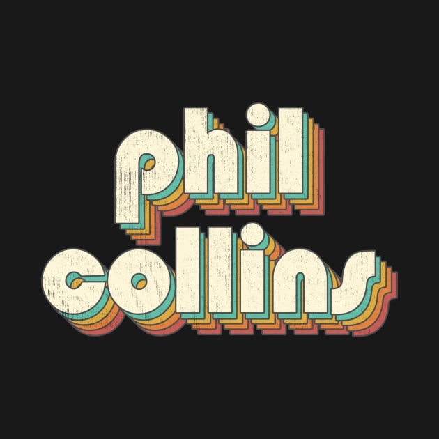 Retro Vintage Rainbow Phil Letters Distressed Style by Cables Skull Design