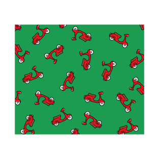 Red scooter pattern T-Shirt