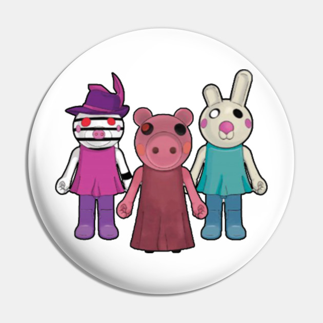 Piggy Roblox Roblox Game Roblox Characters Roblox Piggy Pin Teepublic - piggy characters roblox new