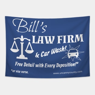 Bill's Law Firm & Car Wash Tapestry