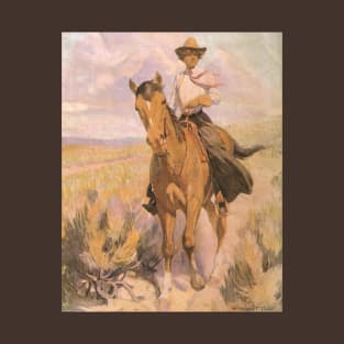 Woman on Horse by William Dunton T-Shirt