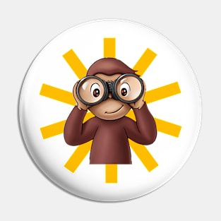 Curious George Yellow Retro Pin