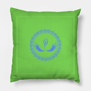 Beauty of Peacock Feathers Pillow