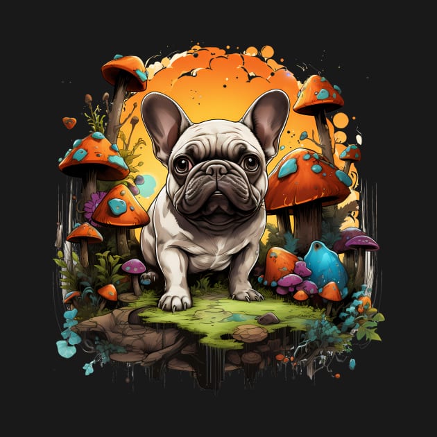 French Bulldog In a Fairy Forest by BisonPrintsCo