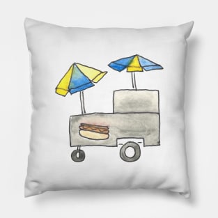 New York City Icons: Hot Dog Cart Pillow