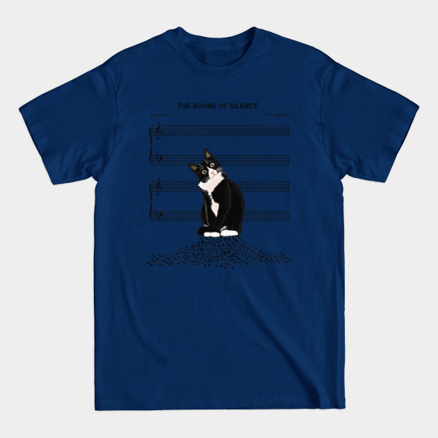 Disover The sound of silence funny musics and cat lovers - Music Is Life - T-Shirt