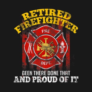 Proud Fireman Retirement Gift Retired Firefighter Premium T-Shirt