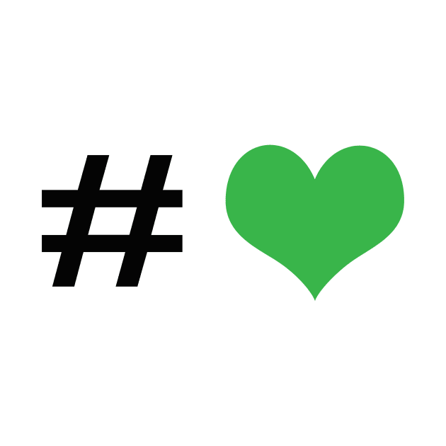 Hashtag green heart by kerens