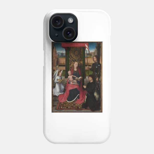 The Virgin and Child with an Angel, Saint George and a Donor - Hans Memling Phone Case by themasters