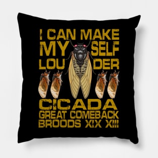 Great Cicada Comeback Tour 2024 Cicada broods XIII and XIX Pillow