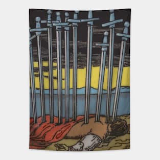 Tarot Card = Ten of Swords Tapestry