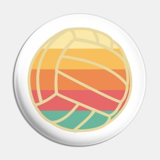 Volleyball Vintage Retro Beach Sunset Vibes Pin