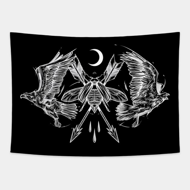 May Brings Prey Blk Tapestry by Scottconnick