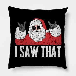 I Saw That Cool Santa Claus Rockin' Christmas Retro Pillow