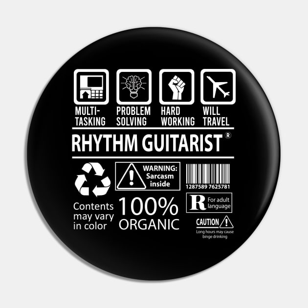 Rhythm Guitarist T Shirt - MultiTasking Certified Job Gift Item Tee Pin by Aquastal