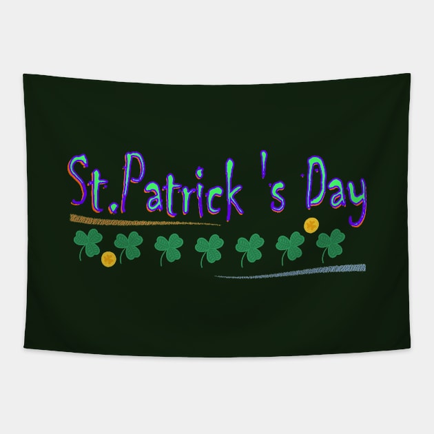 St Patrick's Day Tapestry by AnjPrint