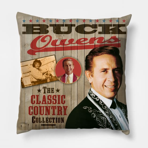 Buck Owens - The Classic Country Collection Pillow by PLAYDIGITAL2020