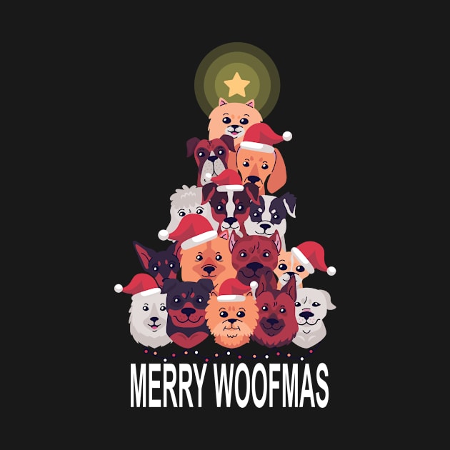 Merry Woofmas Dog Christmas Tree by KnMproducts