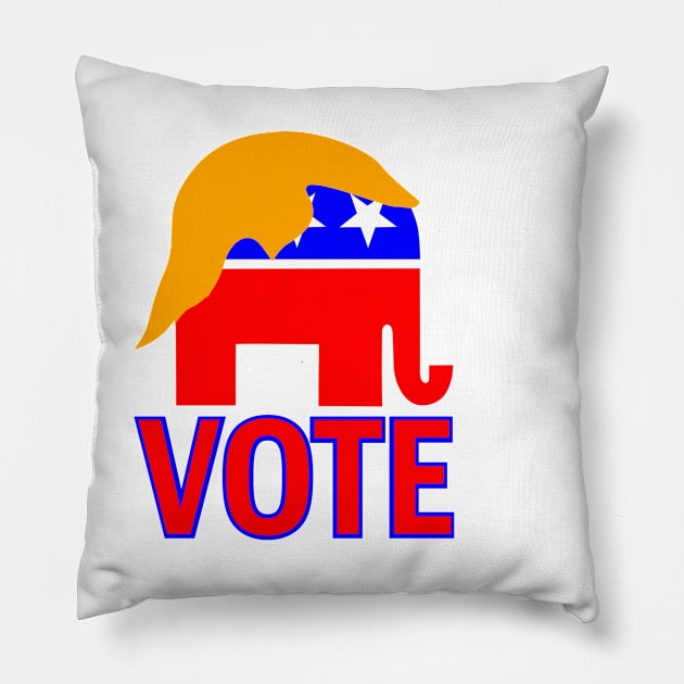 republican elephant vote trump 2024 Pillow by gossiprag