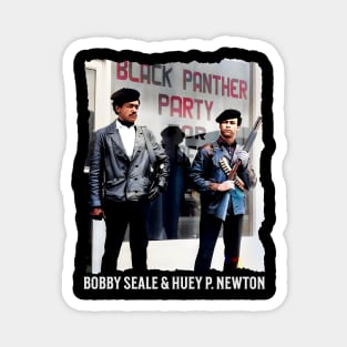 BOBBY SEALE & HUEY P. NEWTON - Black Panther Party Magnet