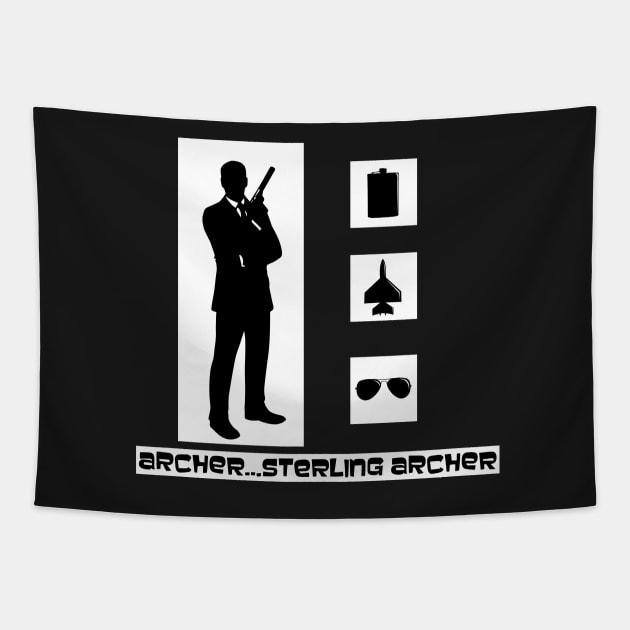 Archer, Sterling Archer Tapestry by WinterWolfDesign