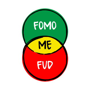 crypto – funny Venn diagram – FOMO, FUD and me T-Shirt