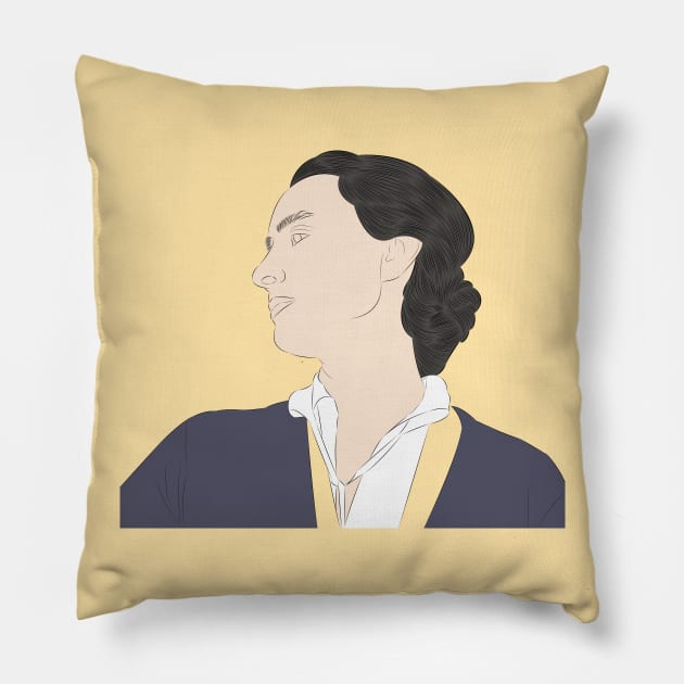 Georgia O'Keeffe - Portrait Pillow by LiLian-Kaff