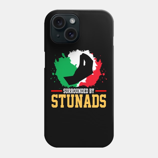 Surrounded By Stunads Hand Gesture Funny Italian Meme, funny Italian Phrases Gift Phone Case by norhan2000