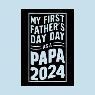 First Time Dad Est 2024 Fathers Day T-Shirt