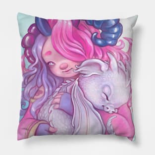 White Dragon Pillow