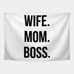 Wife Mom Boss Tapestry