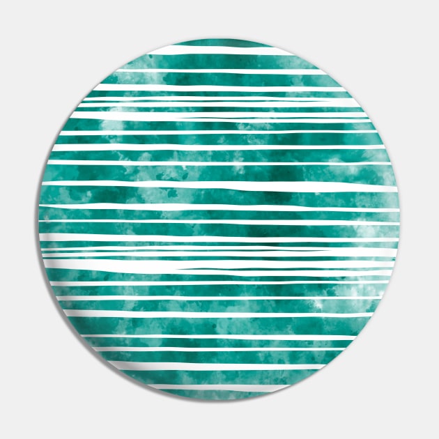 Teal Uneven Stripes Pattern Watercolor Abstract Cute  Girly Pretty Trendy Design Pin by anijnas