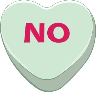 No candy heart Magnet