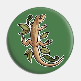 Lizard on some leaves Pin